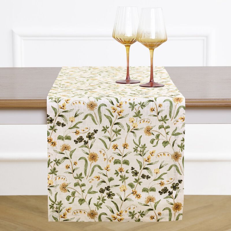 Linen Table Runner - Fall Botanical image number 0