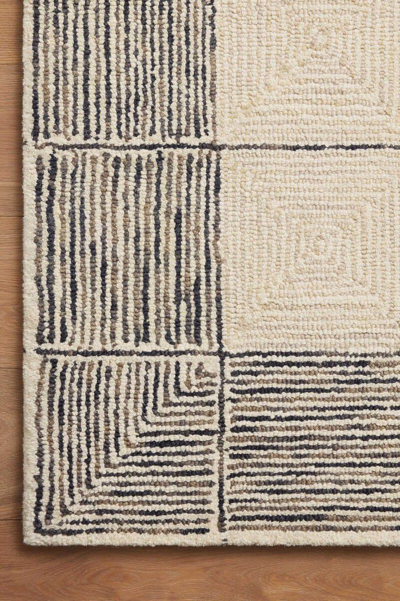 Francis FRA02 Cream/Black 8'6" x 12' Rug image number 7