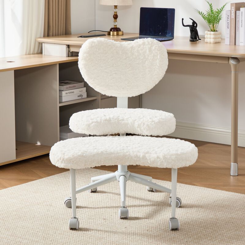 Artificial Rabbit Hair Meditation Chair Plus, Cross Legged Chair, Criss Cross Desk Chair image number 2