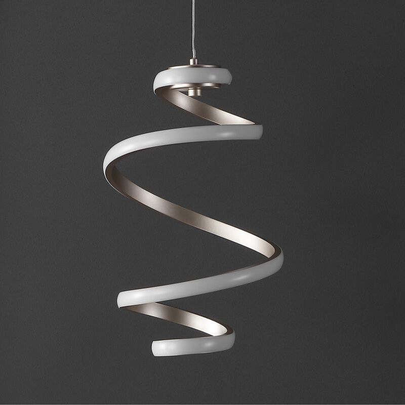 Whirl 11" 1-Light Modern Minimalist Aluminum/Iron Abstract Integrated LED Pendant