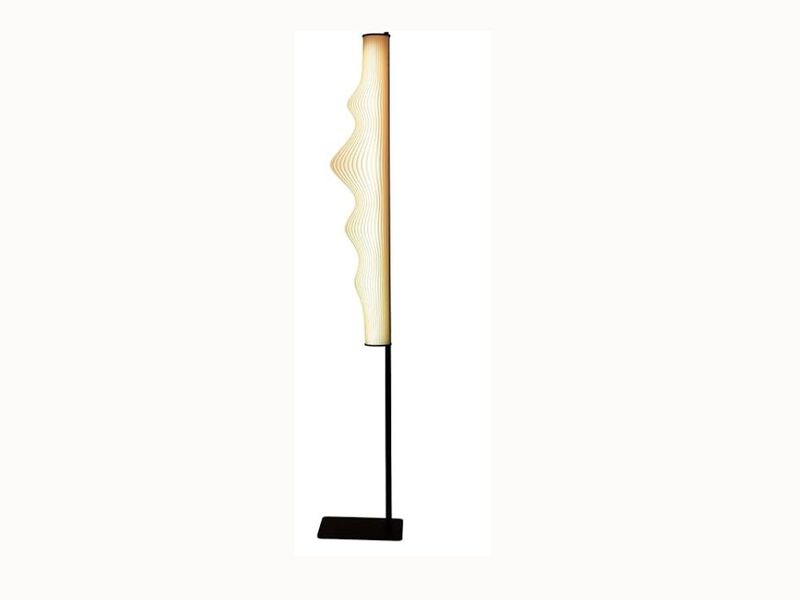 Chinese Artistic Floor Lamp &ndash; GaoShanLiuShui Style, 3-Color LED, 90cm Shade
