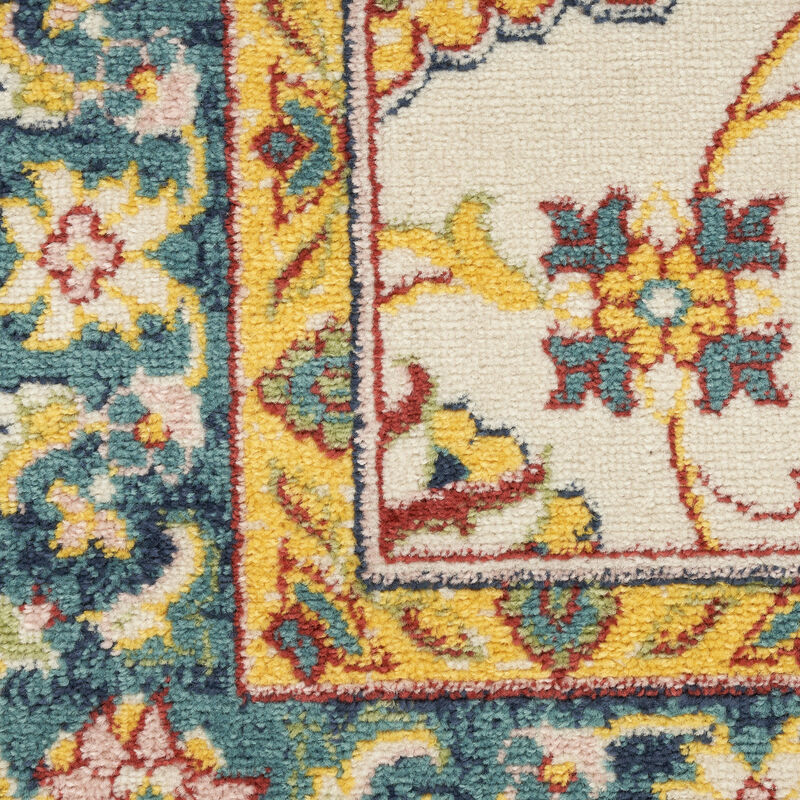 HomeRoots Floral Indoor Outdoor Area Rug image number 5