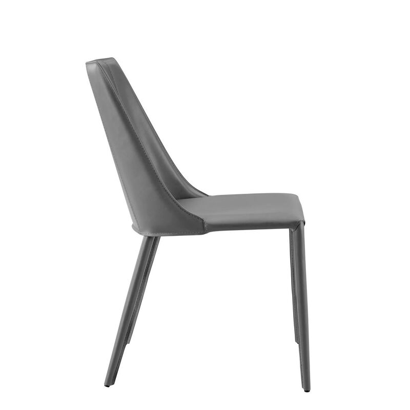 Leather Upholstered Dining Side Chair &ndash; Modern Design with Cushioned Seat