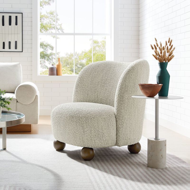 Monroe Boucle Fabric Accent Chair image number 7