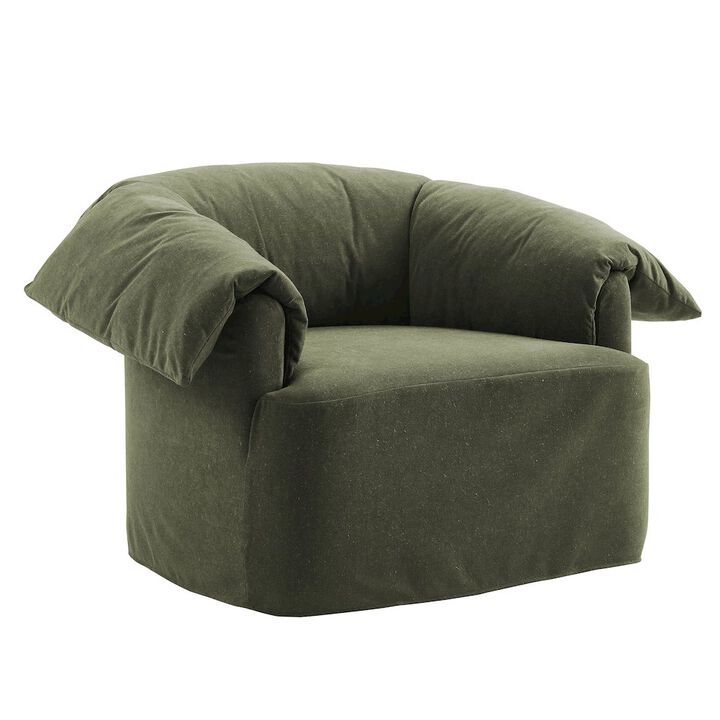 Lark Slipcovered Fabric Oversized Armchair