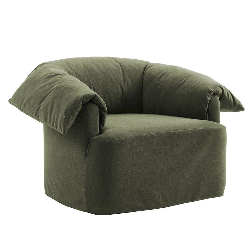 Lark Slipcovered Fabric Oversized Armchair image number 0
