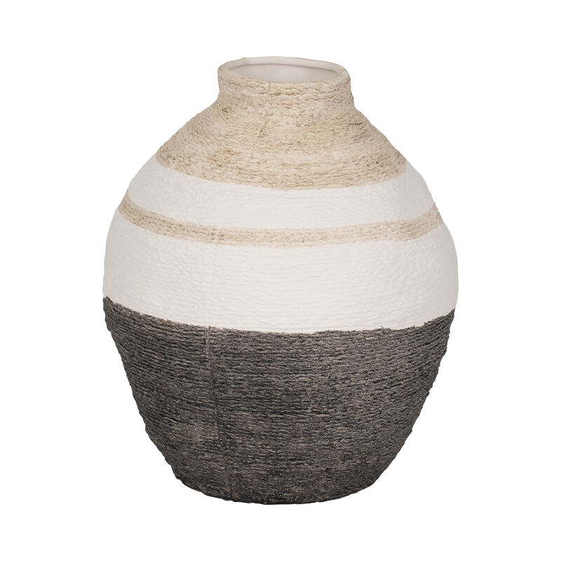 12" Striped Woven Textured Vase, Multi image number 2