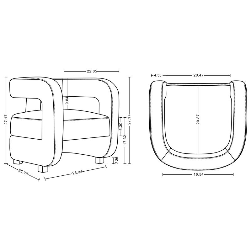 Amirah Black Accent Chair