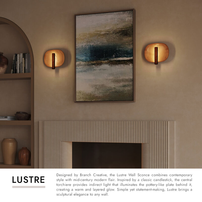 Lustre 9-in Damp-Rated Dimmable LED Wall Sconce image number 6