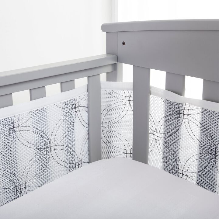 Breathable Mesh Crib Liner — Deluxe Embroidered Collection