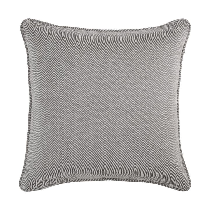 Chenille Herringbone Taupe Euro Sham