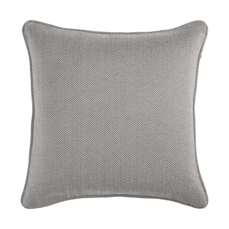 Chenille Herringbone Taupe Euro Sham image number 0