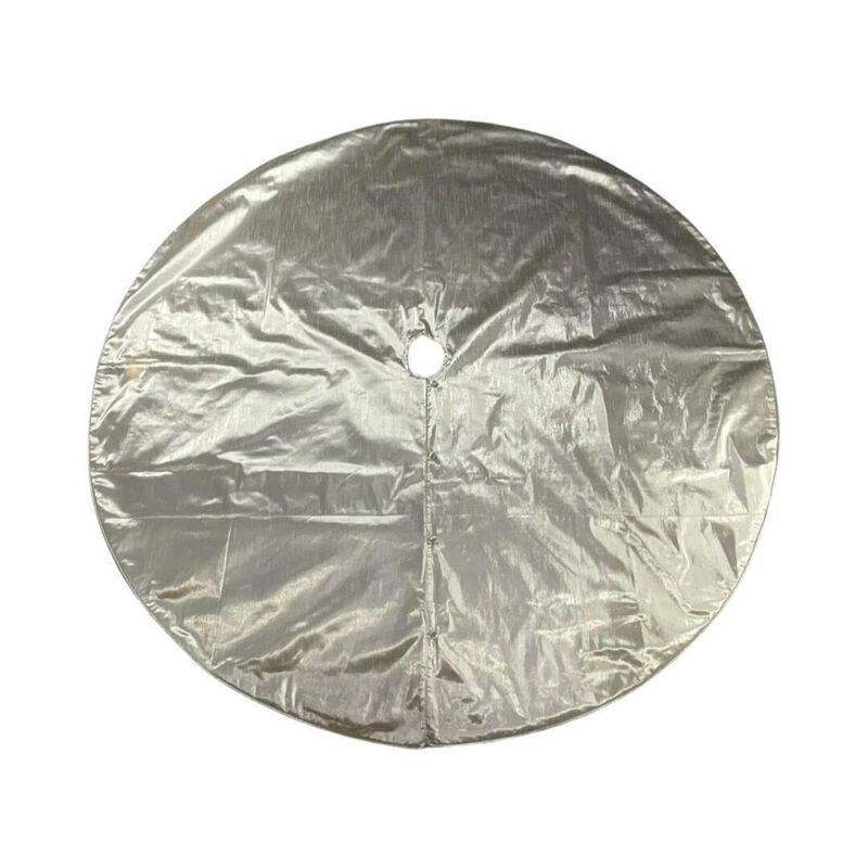 84" Silver Metallic Tree Skirt image number 0