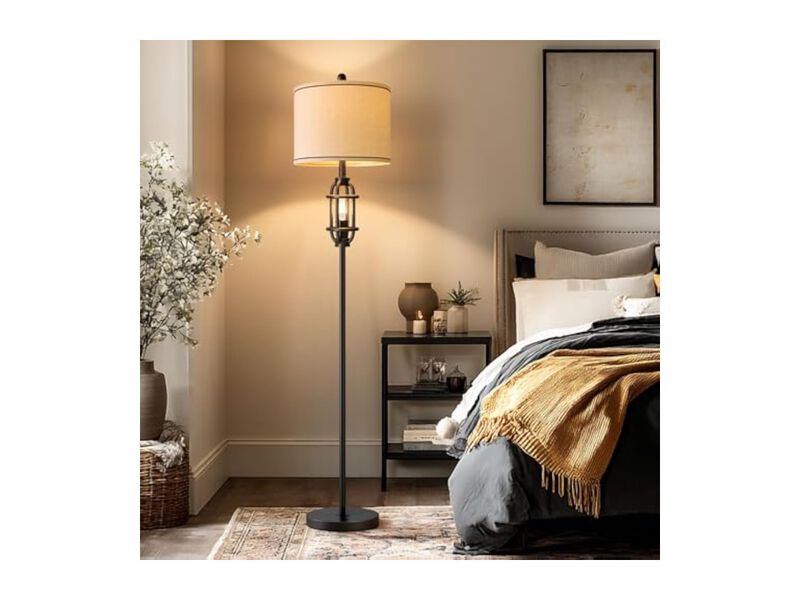 Modern Mid Century Industrial Floor Lamp For Living Room Bedroom Office image number 2