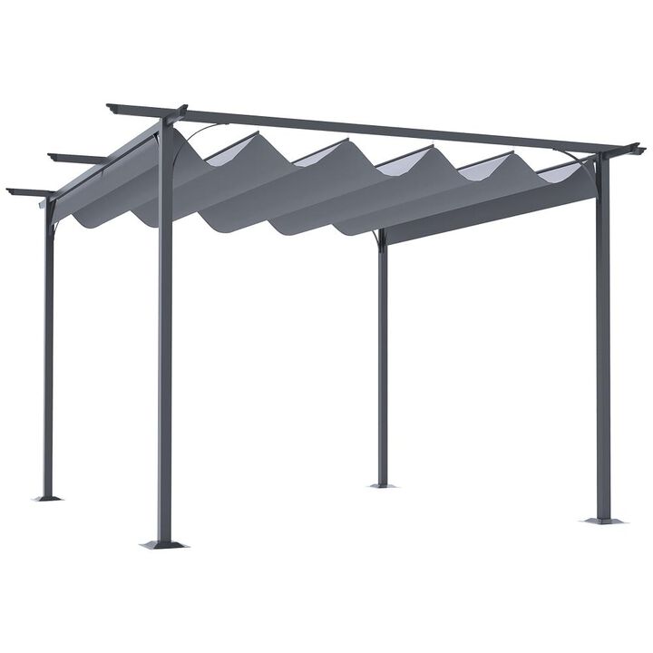 Hivvago 11.5x11.5 Metal Pergola Canopy for Backyard