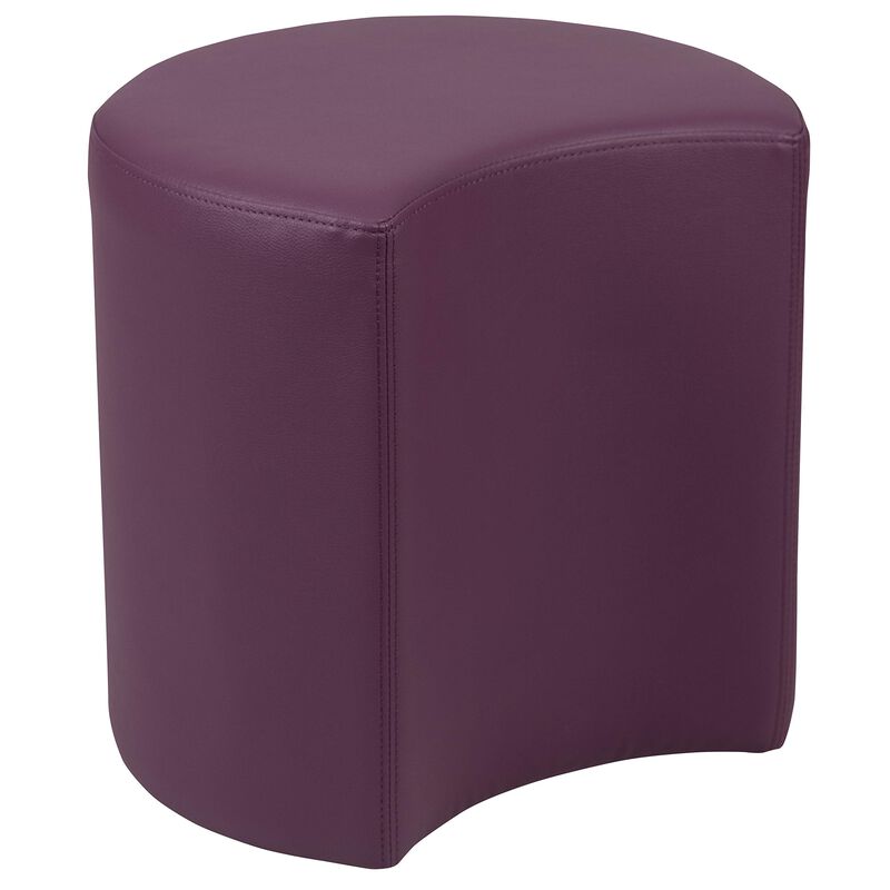 Flash Furniture Nicholas Soft Seating Flexible Moon for Classrooms and Common Spaces - 18" Seat Height (Purple) image number 2