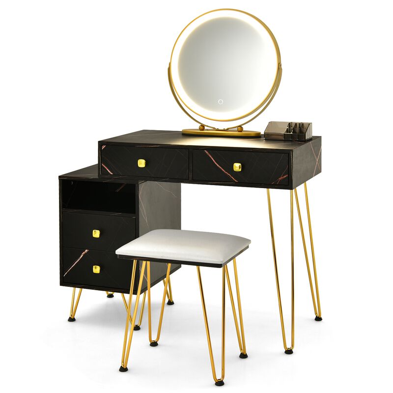 Modern Dressing Table with Storage Cabinet
