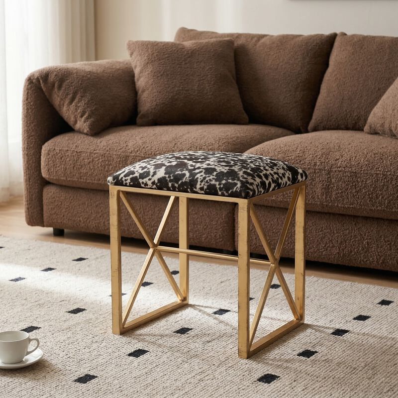 Savana Luxe Hide Stool image number 3