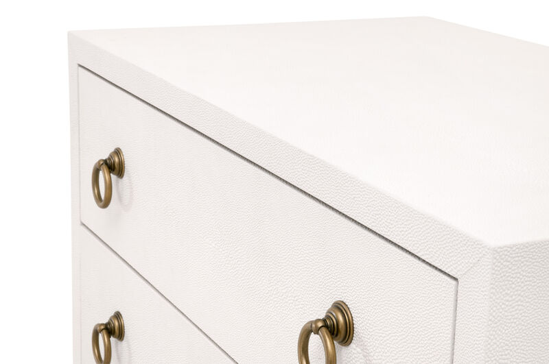 Pearl Shagreen 2-Drawer Nightstand