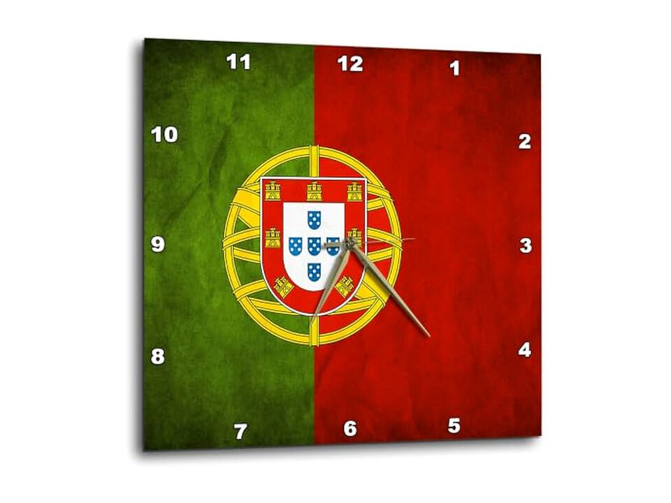Portugal Flag Wall Clock 10 Inch Home Decor