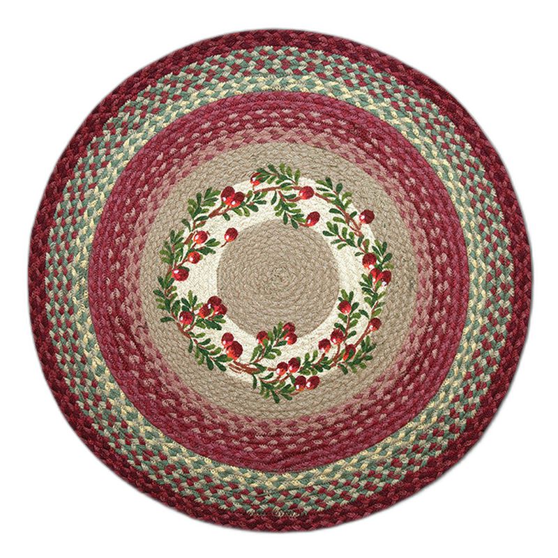 Earth Rugs Rp-390 Cranberries Round Patch 27 X 27 image number 0