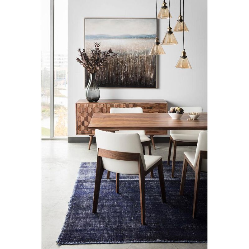 Moe's Home Collection Deco Dining Chair White Pvc-Set Of Two