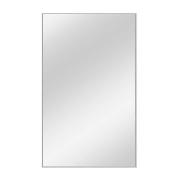 HomeRoots 59" Silver Metal Leaning Framed Full Length Mirror