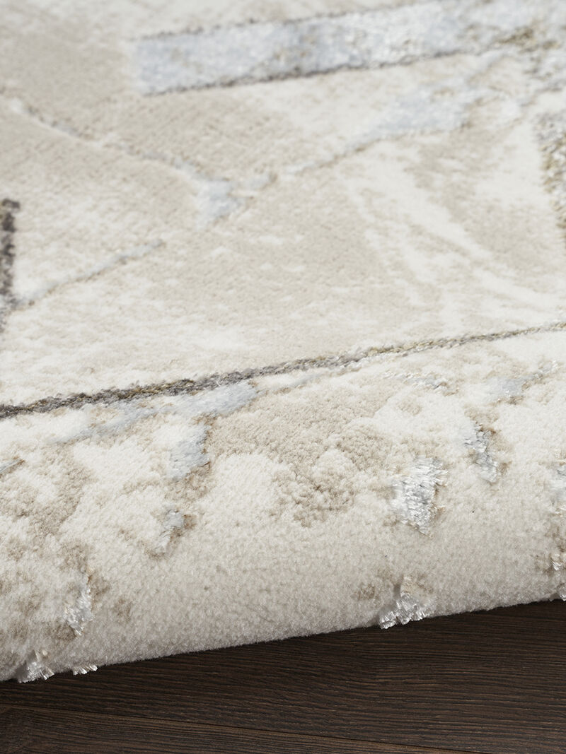 Glitz GLZ02 Ivory/Gray 3'11" x 5'11" Rug