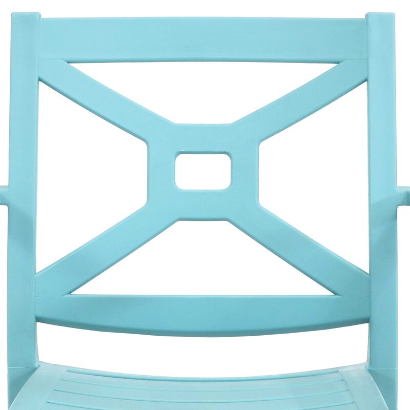 Sunnydaze Tristana Plastic Stackable Patio Armchair