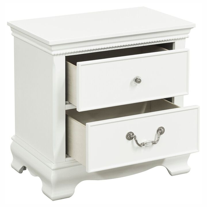 Classic Traditional Style 1pc Nightstand Wood White Finish Dovetail Drawers Bedside Table Bedroom Furniture