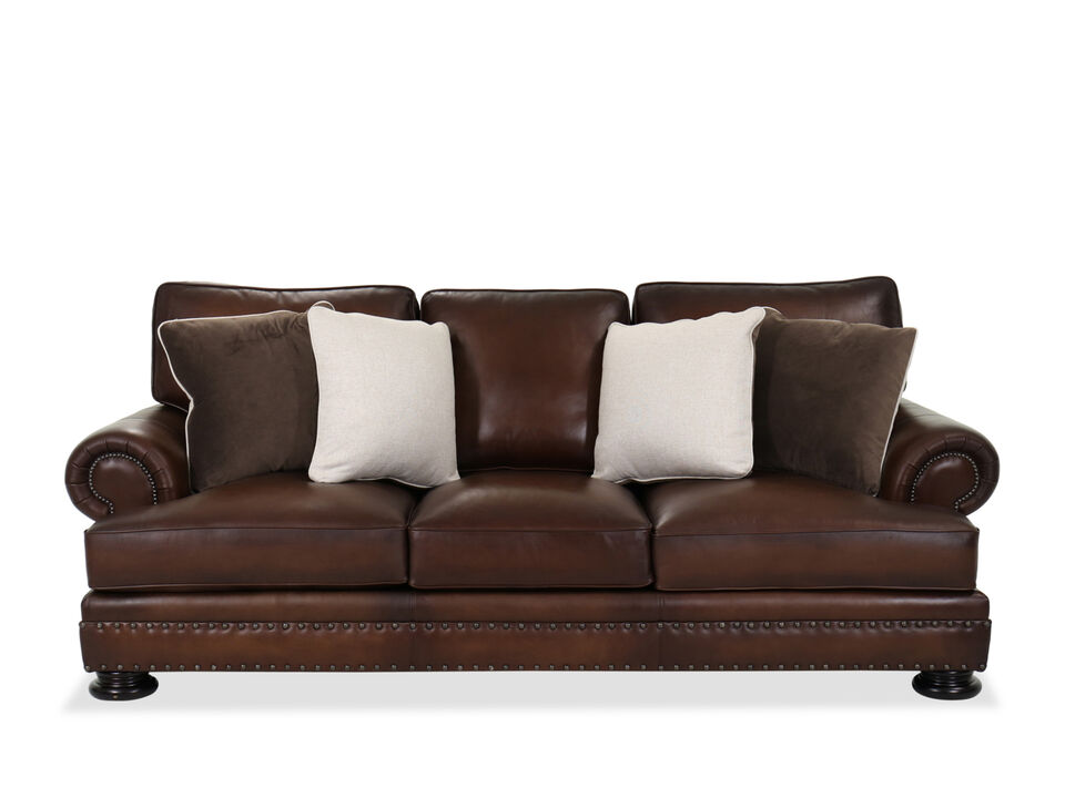 Foster Brown Leather Sofa