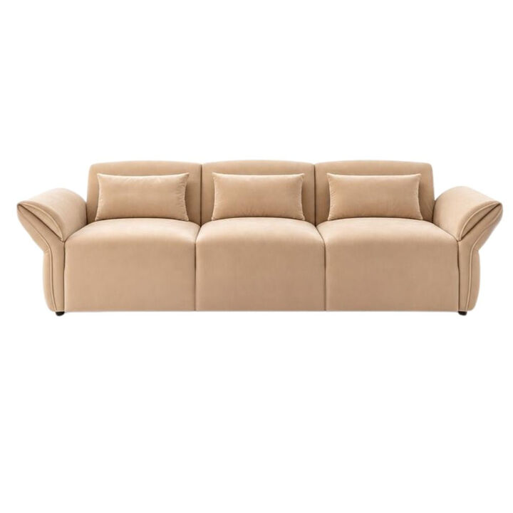 Envelor 107 in. Linen Upholstered Modular 3-Seat Sectional Sofa