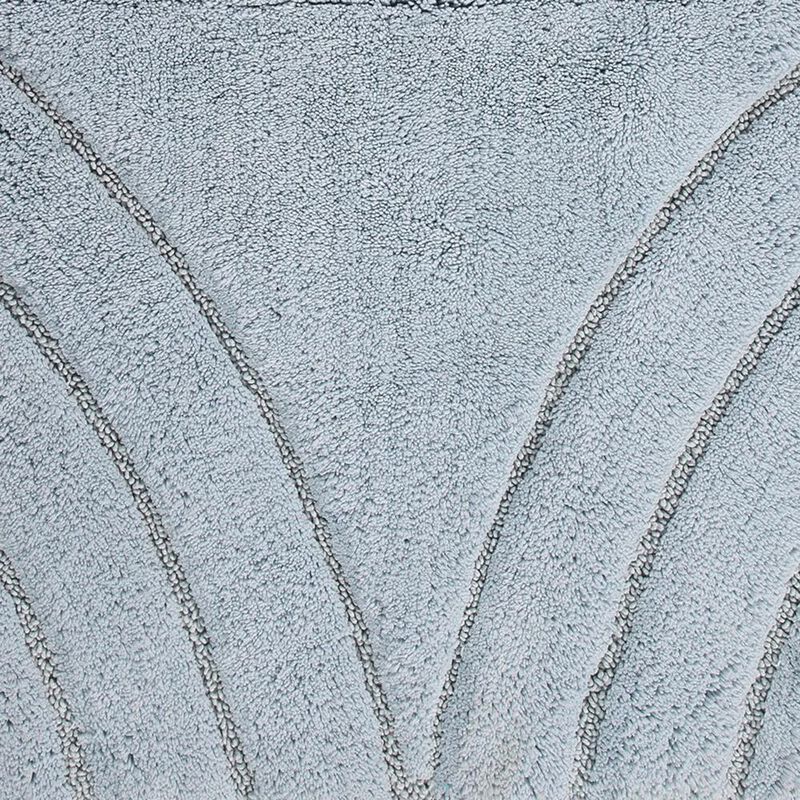 Knightsbridge Diamond 220 GSF Non Skid Back Bath Rug 21" x 34" - Aqua