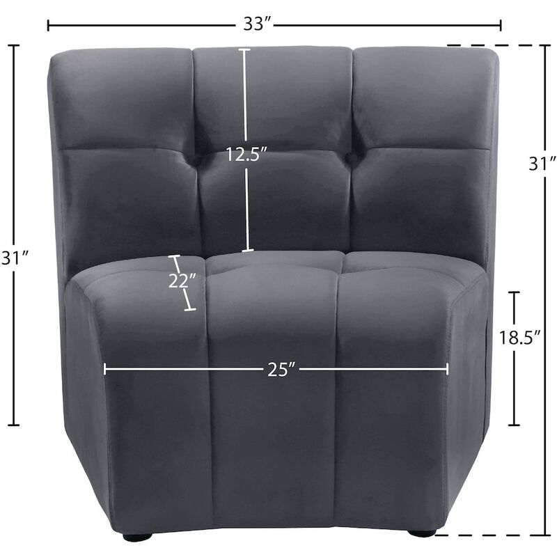 Meridian Furniture Limitless Velvet Modular Chair