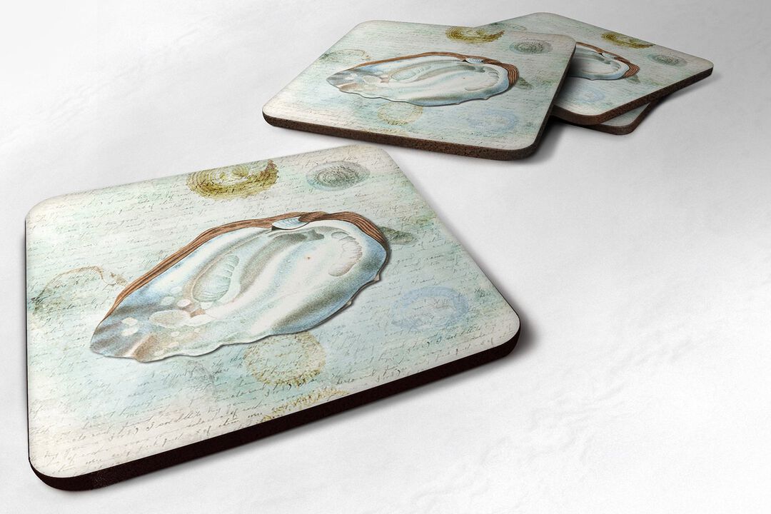 Caroline's Treasures SB3031FC Shells Foam Coasters (Set of 4), 3.5 H x 3.5 W, Multicolor