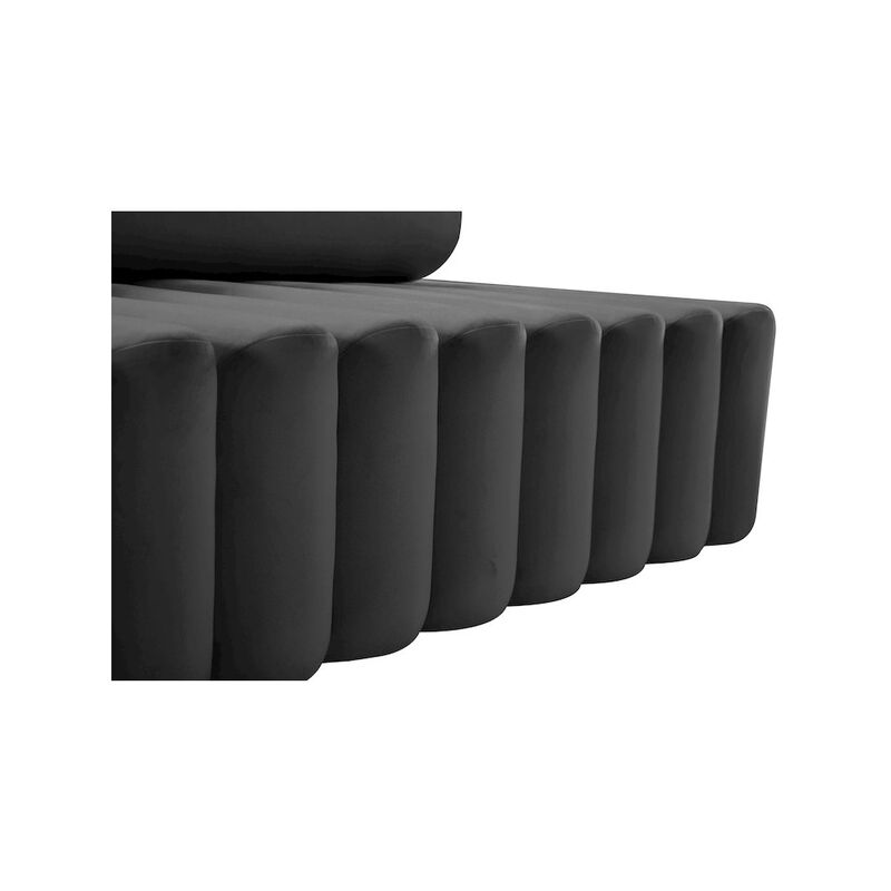 Meridian Furniture Melody Grey Velvet Loveseat