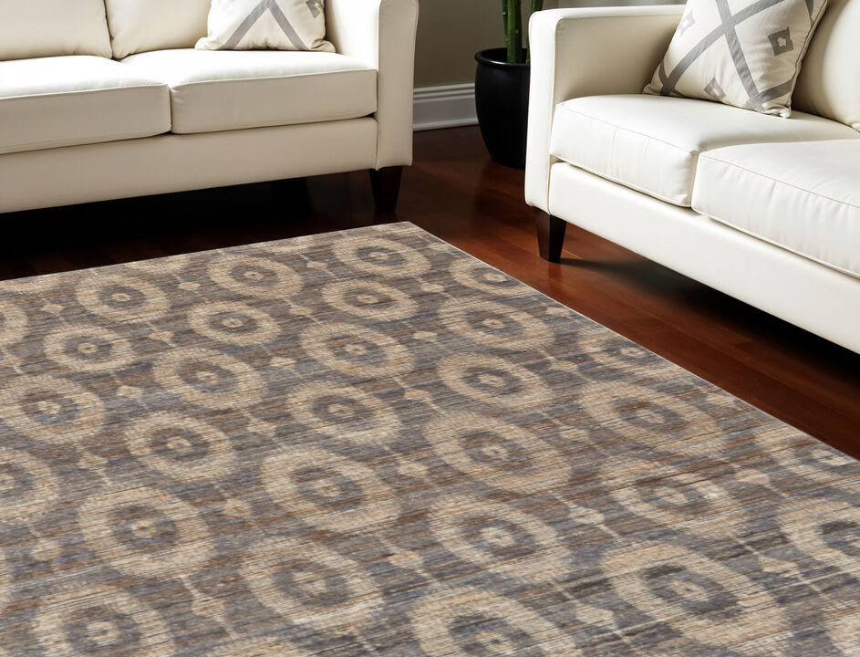 HomeRoots Geometric Hand Woven Area Rug