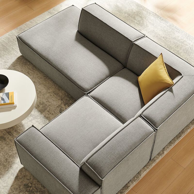 Restore 3-Piece Performance Fabric Upholstered Modular L-Shaped Sectional Sofa image number 9