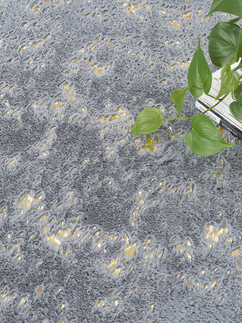 Cozy Shimmer CSH01 Slate/Gold 7'9" x 9'9" Rug