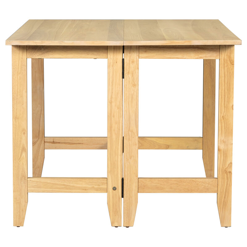 Tubtix Farmhouse Wood Extendable Dining Table image number 5