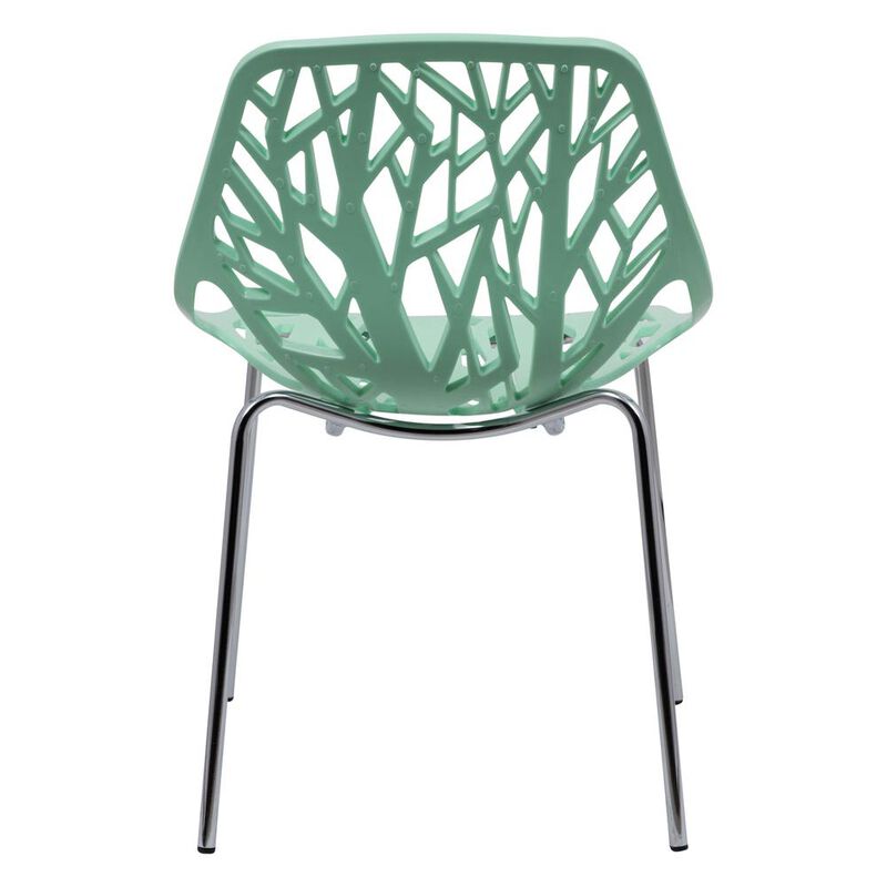 LeisureMod Modern Asbury Dining Chair w/ Chromed Legs image number 6
