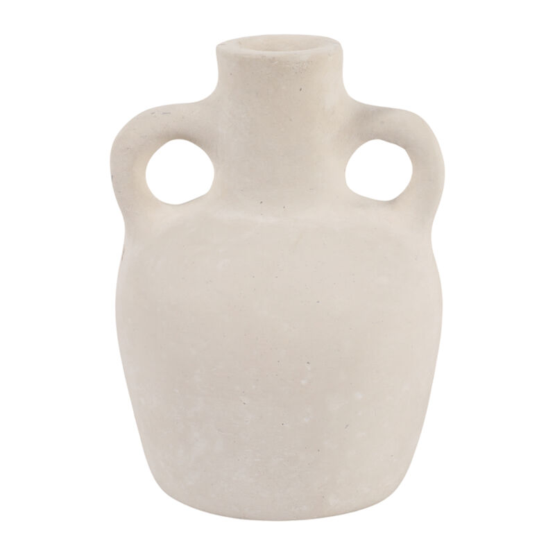 6x4" Paper Mache Boho Bud Vase, Ivory image number 0