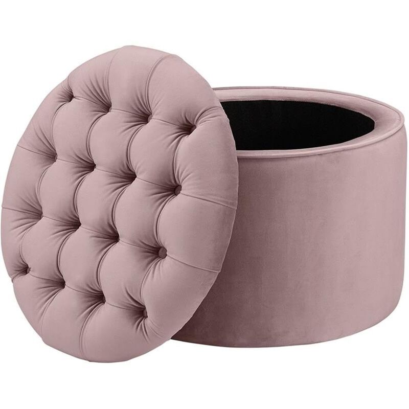 Tov Furniture Queen Mauve Velvet Storage Ottoman image number 4