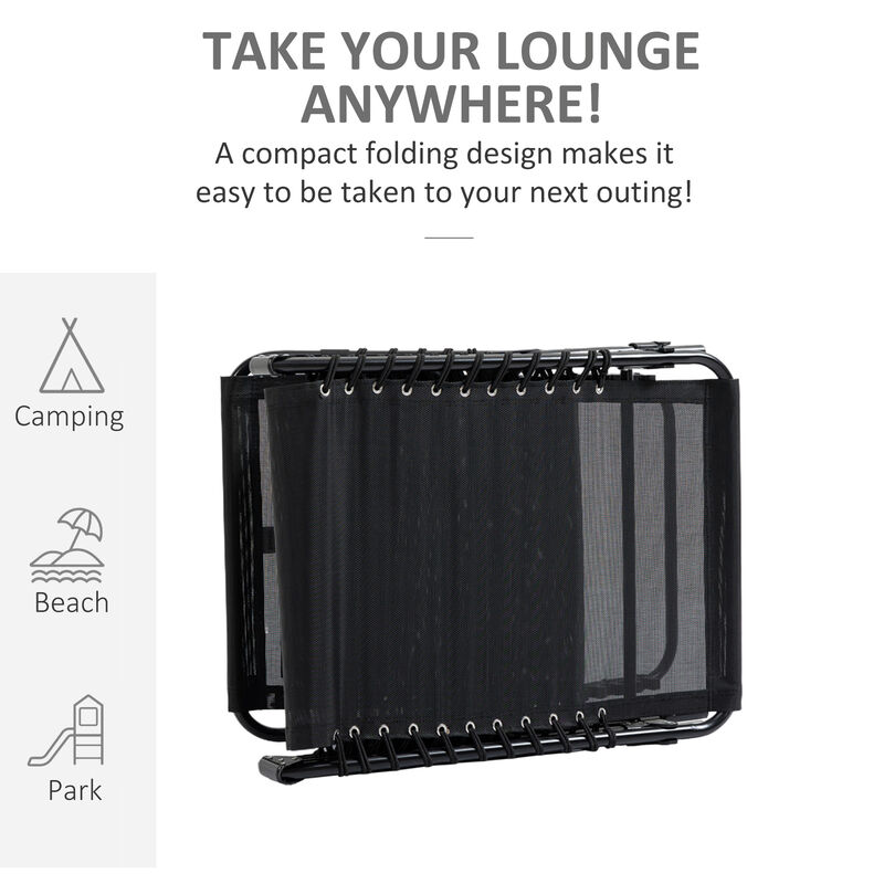 Hivvago 5-Position Outdoor Lounge Chair for Patio & Pool image number 5