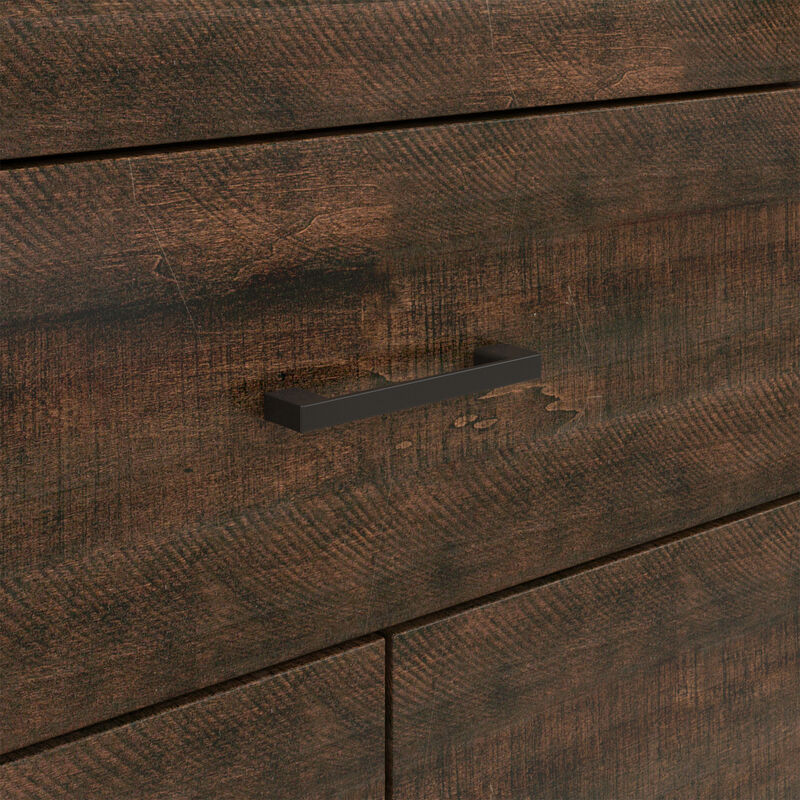 FUFU&GAGA 9-Drawer Rustic Dresser with Vintage Charm, Durable Build, (63" W x 15.7" D x 35.4" H), Brown