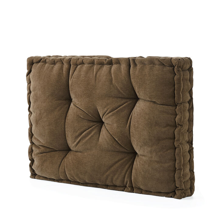 Rainha - Classic Tufted College Headboard - Dark Brown