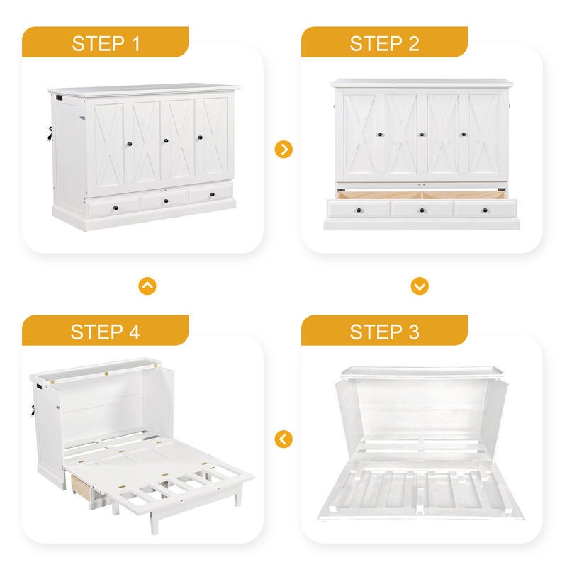 Merax Murphy Bed with Charging Station