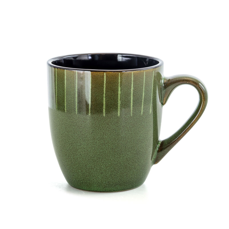 Elama Grand Jade 16 Piece Luxurious Stoneware Dinnerware with Complete Setting for 4, 16pc