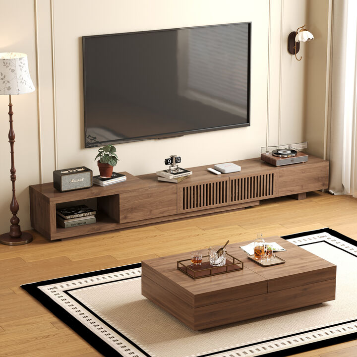 Extendable TV Stand 78.5-103" Walnut