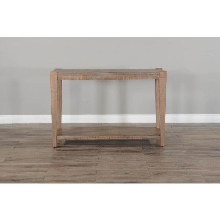 Sunny Designs 48 Sleek and Modern Wood Sofa Table in Weathered Brown
